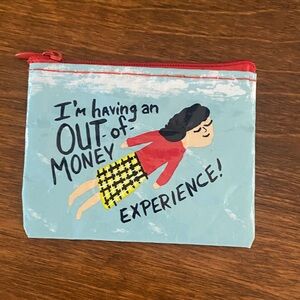 Blue and Red Graphic Pouch